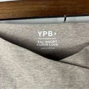 Abercrombie & Fitch YPB Oatmeal crossover wide leg yoga pants size XXL short thumbnail 2