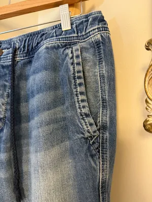 Abercrombie & Fitch Denim Jean Joggers Medium Vintage Y2K thumbnail 6