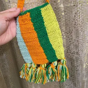 Urban Outfitters Tori Crocheted Mini Crossbody Bag Green Orange Yellow Blue thumbnail 4