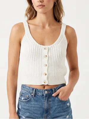 Rolla’s White Knit Tank Top thumbnail 1