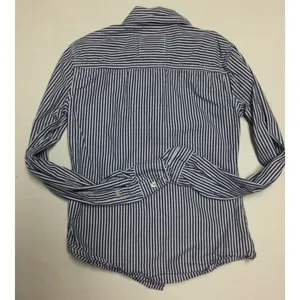 abercrombie Girls Long Sleeve Button Shirt Size S Blue White Cotton Striped thumbnail 5