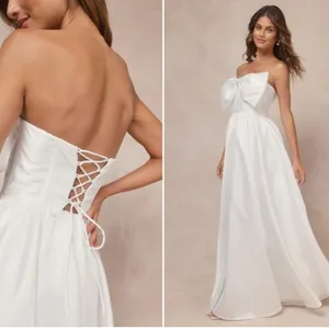 LULUS Bridal Wedding Rehearsal Dinner Reception Bustier Corset Maxi Gown NWT thumbnail 3