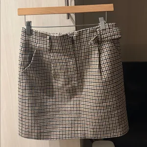 Maje | Jeling Checked Mini Skirt with Horsebit Belt thumbnail 5