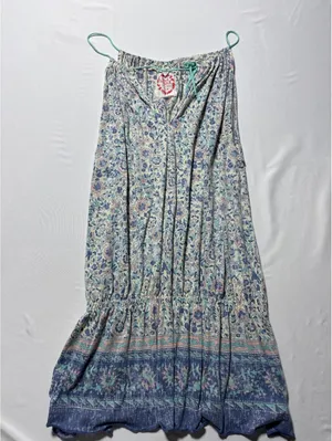 Free People Floral Boho Maxi Dress with Adjustable Straps thumbnail 1