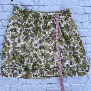 Ann Taylor loft short 4 layered ruffled skirt green Very soft and pretty thumbnail 5