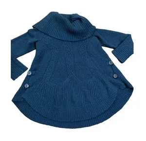 Anthropologie Angel‎ Of The North Cowl Neck teal Sweater size small thumbnail 1