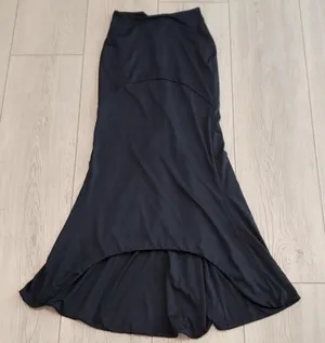 Tiger Mist Black Maxi Skirt With Front Cut thumbnail 1