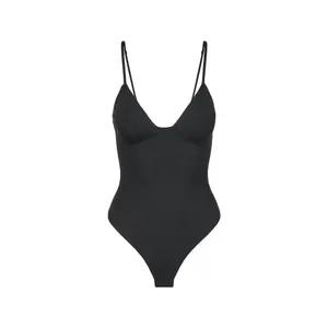 Skims Cotton Shapewear Thong Bodysuit XXS Eclipse NWT sold out thumbnail 4