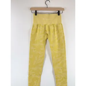 NVTGN Womens Leggings Sunshine Yellow Camo Seamless High Waisted Pull On Size XS thumbnail 8
