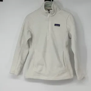 Patagonia Synchilla Womens‎ XS White Fleece Quarter Zip Pullover Sweater thumbnail 1