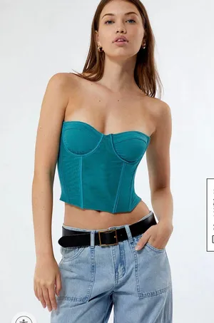 Pacsun Blue/Green Corset Top thumbnail 1