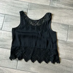 Étam lace trim tank top Black thumbnail 3