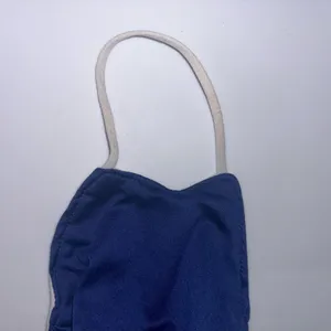 Stretchy Blue & White Reusable Face Mask thumbnail 2