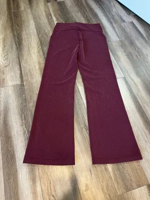 Lululemon Ribbed Softstreme Flared Pants in Garnet Red thumbnail 4