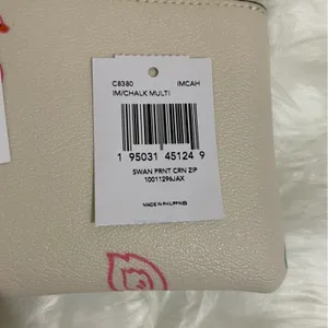 Coach Corner Zip Wristlet Swan Print thumbnail 8