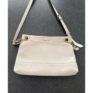 Calvin Klein Sonoma Ivory Faux Leather Crossbody Bag Gold Hardware thumbnail 3
