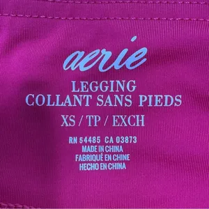 Aerie Mid Rise Ankle Length Leggings Bright Berry Pink XS‎ thumbnail 6