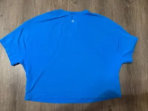 Lululemon blue shirt with letters thumbnail 2