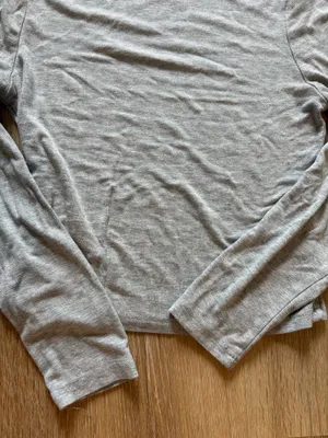 Light Grey Long Sleeve Top Gray Size XS thumbnail 2