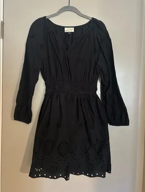 Universal Threads Black Eyelet Mini Dress thumbnail 1