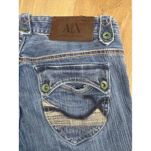 Armani Exchange A|X Vintage Y2K Low Rise Bootcut Jeans Blue 0 Short Womens thumbnail 3