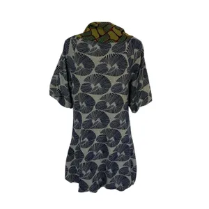 Anthropologie Aoyama Dress Medium Gray Knot Short Sleeve Boho Chic thumbnail 4