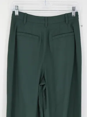 Madewell Drapey Pleated Wide-Leg Pants Women’s 2 Dark Green High Rise Preppy thumbnail 8