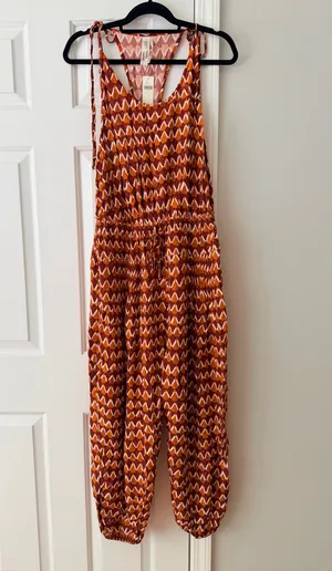 Anthropologie Graham Keegan Sleeveless Pintuck Jumpsuit, Size L thumbnail 7