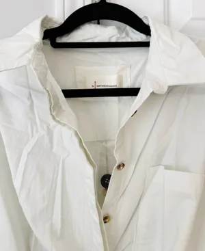 Anthropologie Twofer Buttondown Shirt Dress, Size M thumbnail 10
