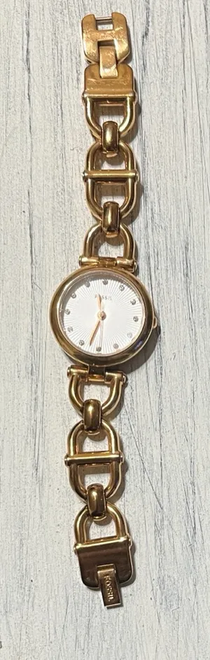VTG Fossil watch rose gold tone size 6 1/2 thumbnail 1