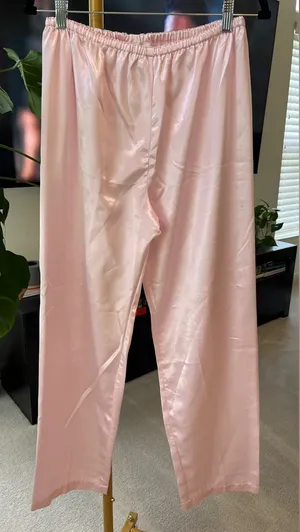 Victoria's Secret vintage Blush Satin pajama Pants thumbnail 1