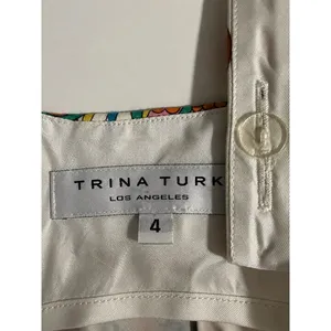 Trina Turk Retro Mod Ocean Botanical Print Fit Flare Dress Multicolor Size 4 thumbnail 5