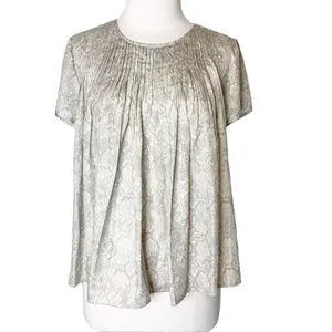 NWT Anthropologie‎ Dolan snakeskin pleat swing top thumbnail 9
