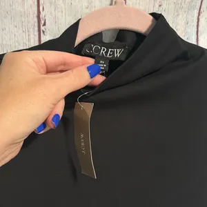 NWT J. Crew Fitted knit mockneck dress with poplin skirt thumbnail 8
