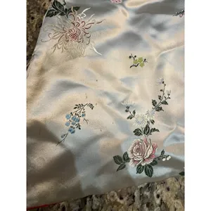 Peony Chinese Vintage‎ Satin Quilted Reversible Jacket Blue & Cream Floral Print thumbnail 16