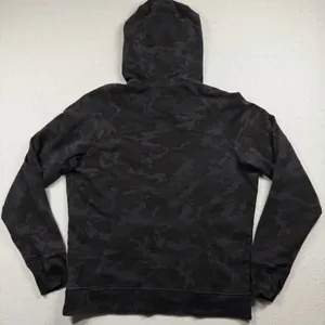 Lululemon Scuba Pullover Hoodie Black Camo Size 8 Funnel Neck Cozy Sweatshirt thumbnail 2