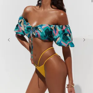 Nwt Hello Molly Tropicana Heart Crop Blue thumbnail 3