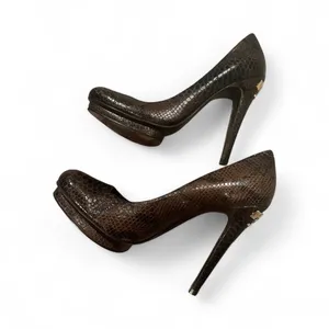 Tory Burch Jude Amazing Snakeskin Leather Stiletto Heel Platform Shoes Pumps 8.5 thumbnail 3