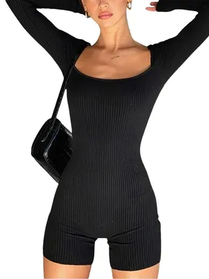Long sleeve black romper Size XS thumbnail 1