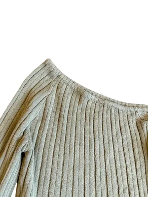 Princess Polly Green Ribbed Off-Shoulder Sweater Pullover Stretch Ribbed Size 4 thumbnail 8