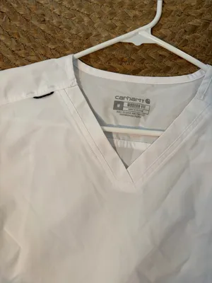 Carhartt White Women's V-Neck Medical Scrub Top thumbnail 2