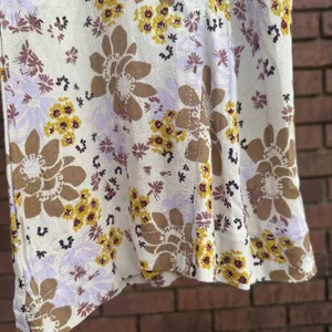 Free People Can't Take My Eyes Off Of You Flared Pants Floral Beige Size Large thumbnail 7
