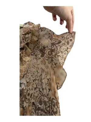 Y2K inspired Cato Floral Sheer Ruffle Paisley Blouse Size Large thumbnail 2