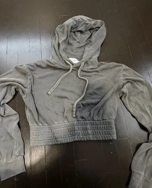 Talentless Cropped Hoodie Grey thumbnail 1