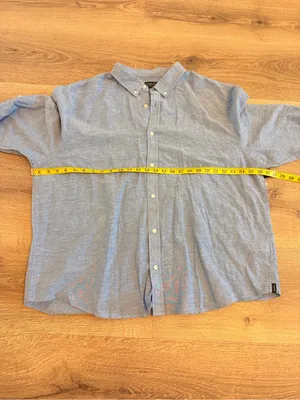 Liverpool Los Angeles Women XXL Blue Chambray Linen Blend Roll Tab Shirt NWT thumbnail 4