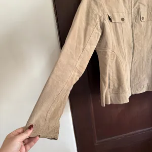 Y2K Vintage DOLLHOUSE | Tan Suede Leather Moto Style Jacket | Extra Large thumbnail 2