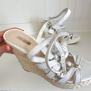 Guess White Wedge Sandals thumbnail 2