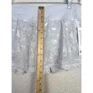 NWT! Lululemon Pace Rival MR Skirt Terrazzo Marble Silver Ice Size 6 Athleisure thumbnail 7