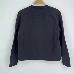 Lululemon On Track Crew Sweatshirt Size 8 Black Pullover Athleisure Sporty thumbnail 10