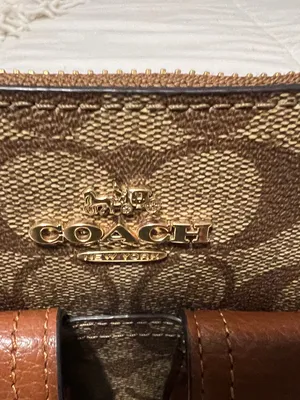 Coach Brown Signature Canvas Crossbody with Coin Pouch thumbnail 3